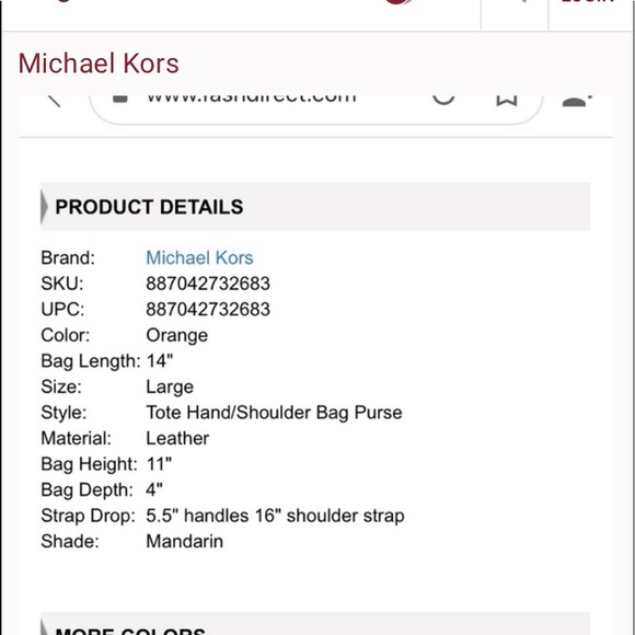 Micheal Kors Hamilton slouchy purse - Picture 6 of 10